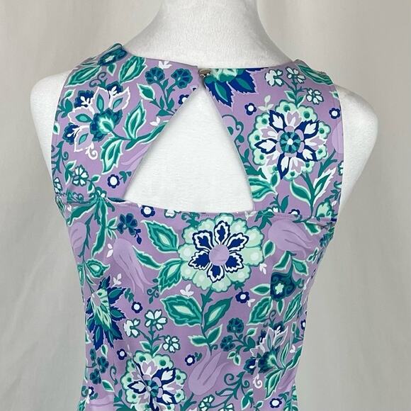 Talbots Bold Floral Beach Vacation Cruise Dress With Cut Out Dress NWOT Size S - Picture 7 of 14